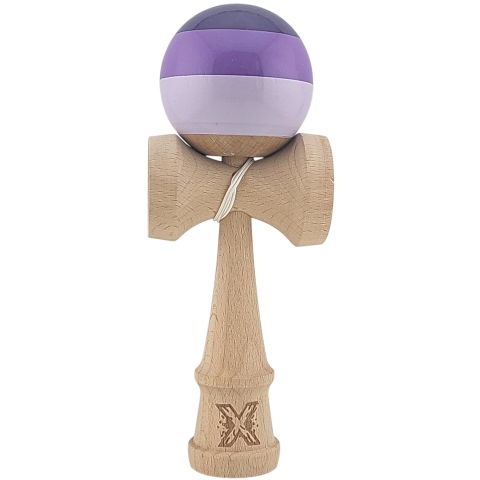 TeoMarket - Kendama X Originala, Profesionala, Flippy, Super Sticky din Lemn, 18 cm, Purpuriu/Mov/Lila