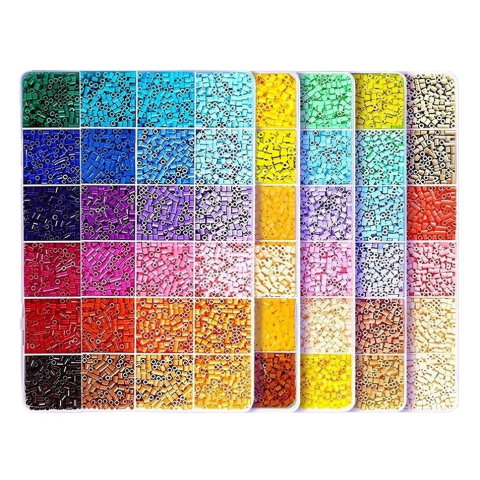 Import - Kit de Margele Perle, Flippy, Set DIY 3D din 120 de Culori, 10000 de piese, Instrumente pentru Margele Incluse, 2.6 mm in cutie, Multicolor