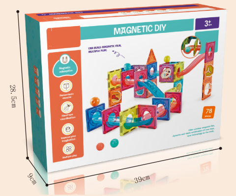 Jocuri magnetice - Labirintul meu magnetic - 78 piese (7.5 cm)