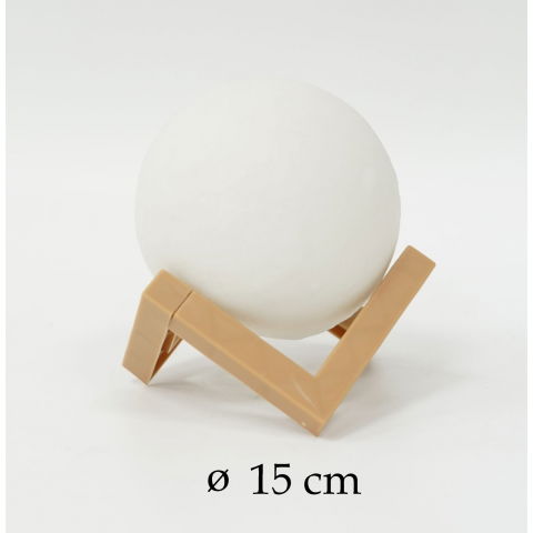 Pentru casa - Lampa de veghe luna, culori, lumina LED alb cald, alimentare baterii, stand din plastic, 15 cm, Flippy