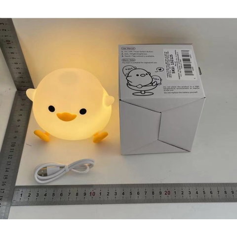 Best deals - Lampa de Veghe pentru Copii, Flippy, din Silicon, Senzor Tactil, Model Ratusca, Lumina Calda, Timer Automat, Protectie pentru Ochi, Incarcare USB Putere 0.5W, Capacitate Baterie Incorporata 800mAh, 12