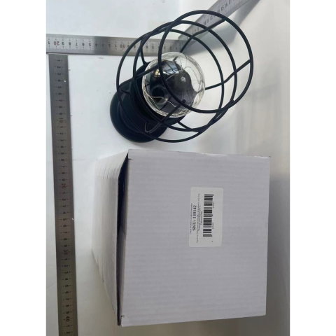 Import - Lampa Decorativa cu Leduri, Flippy, Model Pahar de Vin, cu Baterii, 13 x 13 x 28 cm, Suport Negru, Lumina Alb Cald