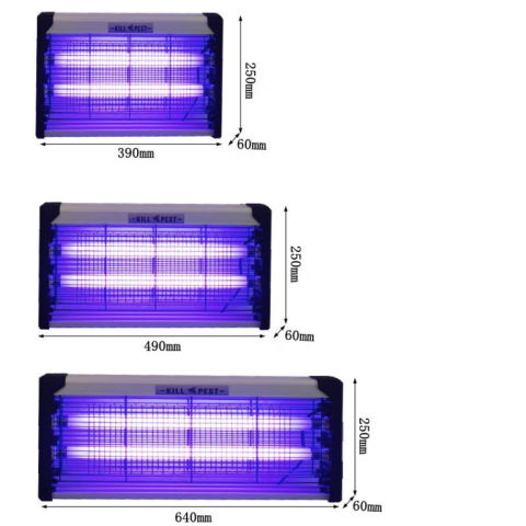 Casa si Bricolaj - Lampa Electrica UV Anti Insecte, Flippy, Lumina Neon, 2 tuburi cu putere de 40W, Suspensie Perete, Carcasa din Plastic Metalica, 64 x 25 x 6 cm Alb Negru