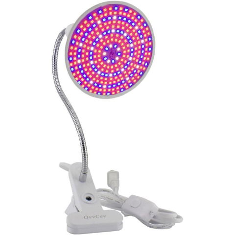 TeoMarket - Lampa pentru cresterea plantelor de interior, Flippy, nu emana caldura, 290 leduri, 2 culori , prindere cu clips, 46x11.5x9.2 cm