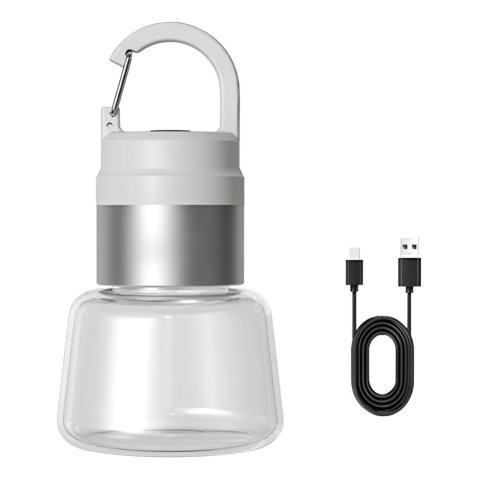 Best deals - Lampa Portabila, Flippy, de Voiaj/Camping, Incarcare USB, IPX5, LED RGB, din ABS, 300 mAh, 10 x 5.5 x 5.5 cm, Alb