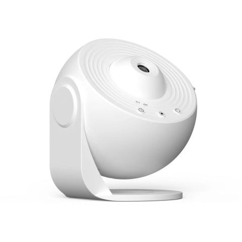 Lampi de veghe - Lampa Tip Proiector Galaxie, Flippy, pentru Dormitor, Tematica Cer Instelat, Model Glob, HD, Rotire 360 de Grade, 13 Imagini, Incarcare USB, 5 W, 11.2x10.8x10.9 cm, Alb