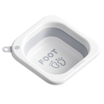 Articole pentru baie - Lavoar Pliabil, Flippy, pentru Copii 1-8 Ani, 28.5x28.5x10 cm, din PE+PP, 3.5l, Model Picioare, Gri