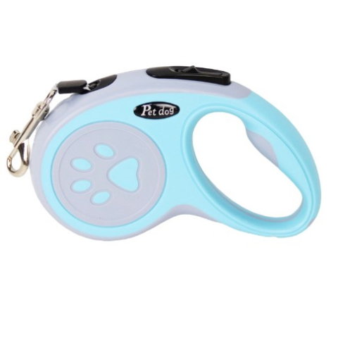 TeoMarket - Lesa Automata Retractabila, Flippy, pentru Caini, 3m, 20 kg, ABS, Gri/Bleu, 8x12x4 cm