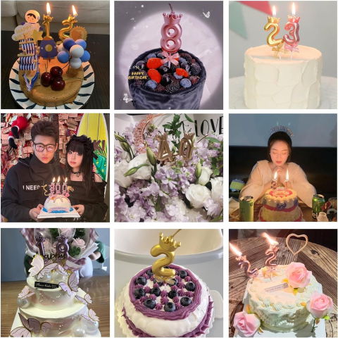 Lumanari si Toppere - Lumanare Cifra 5, Flippy, Model Coroana cu Fundita, Pentru Tort, 6 x 2.5 cm Mov