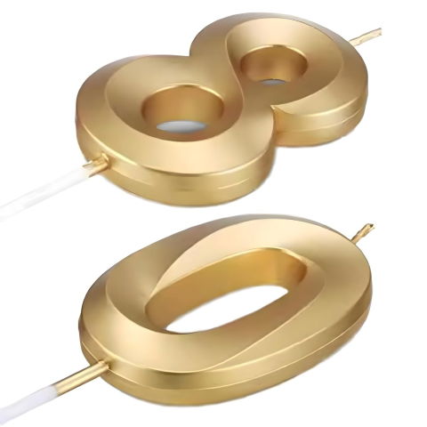 Lumanari si Toppere - Lumanare Cifra 8, Flippy, Model Diamond, 5 x 3.4 cm, Auriu