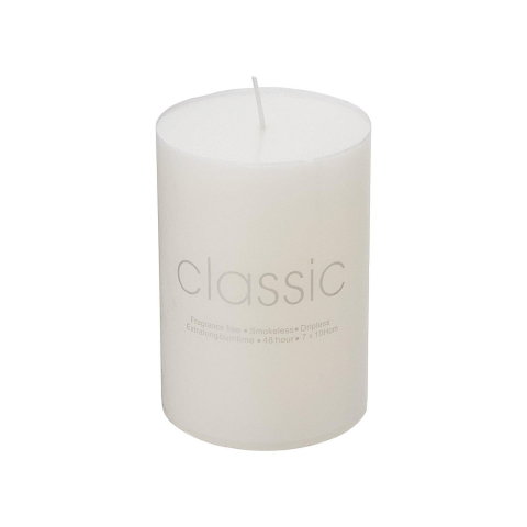 TeoMarket - Lumanare Decorativa, Flippy, din Parafina, Cilindrica, Fara Fum si Fara Parfum, 7 x 10 cm, 300 g, Ardere 48h, Ivory Alb