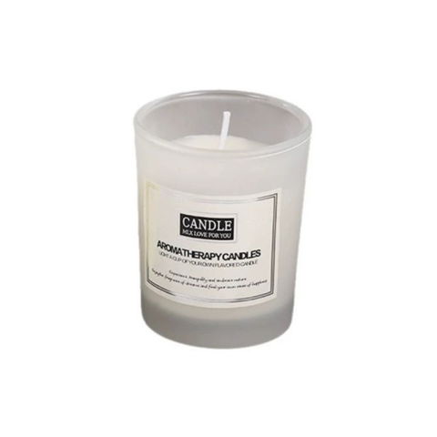 10 - 25 LEI - Lumanare Parfumata, Flippy, Model Borcan Translucid, 6.2 x 5.2 cm, Aroma de Frezie si Pere, Alb