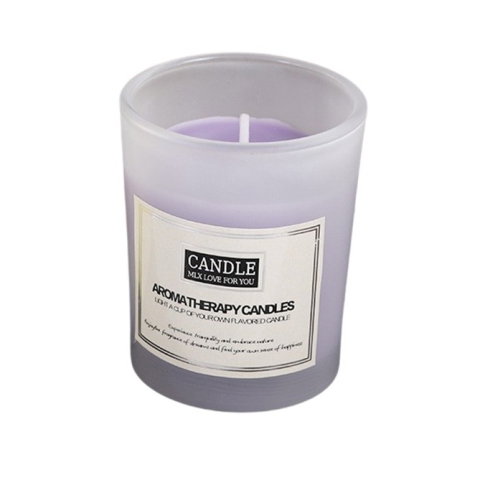 TeoMarket - Lumanare Parfumata, Flippy, Model Borcan Translucid, 6.2 x 5.2 cm, Aroma de Lavanda, Mov