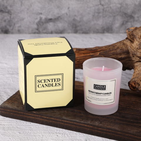 Lumanari - Lumanare Parfumata, Flippy, Model Borcan Translucid, 6.2 x 5.2 cm, Aroma de Trandafir, Roz