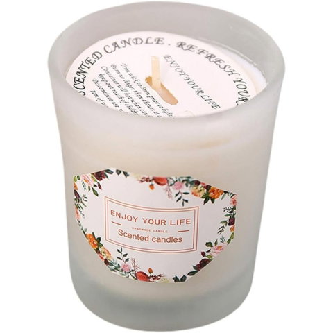 TeoMarket - Lumanare Parfumata, Flippy, Model Pahar Alb Transparent, Aroma de Frezie/Para, din Ceara de Soia, 6.2 x 5.2 cm, Alb