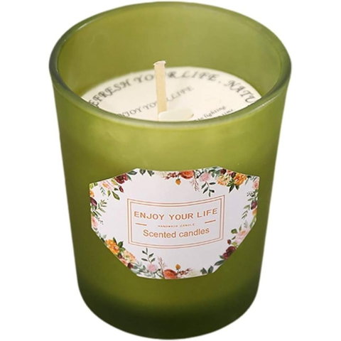 TeoMarket - Lumanare Parfumata, Flippy, Model Pahar Verde, Aroma de Ghimbir, din Ceara de Soia, 6.2 x 5.2 cm, Verde