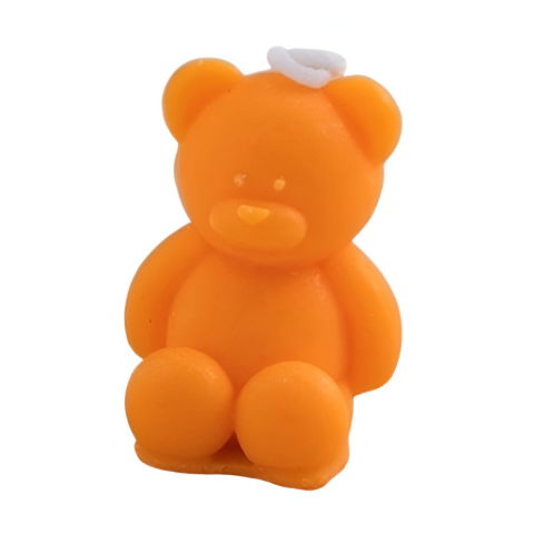 10 - 25 LEI - Lumanare Parfumata, Flippy, Model Ursulet, Portocaliu, Aroma de Portocala, 5.5x3.6x4 cm