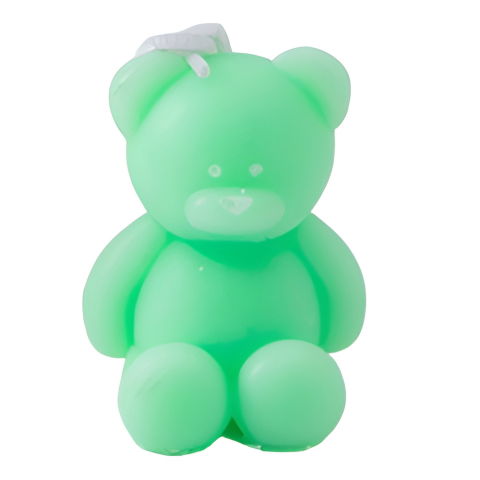 10 - 25 LEI - Lumanare Parfumata, Flippy, Model Ursulet, Verde, Aroma de Iasomie, 5.5x3.6x4 cm