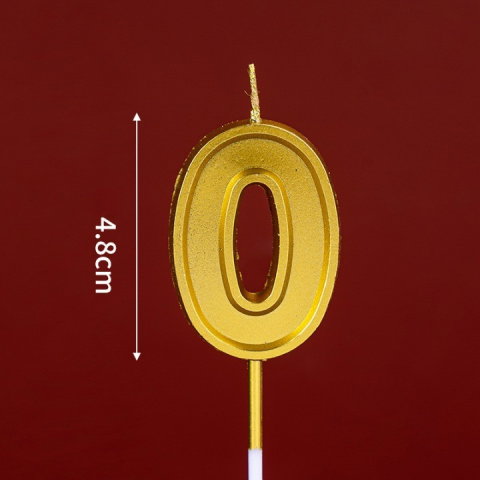 Best deals - Lumanare pentru Tort Cifra 0, Flippy, 4.8 cm, Aniversare, Aurie