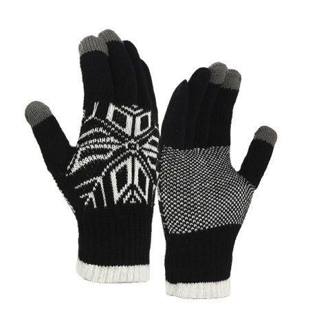 10 - 25 LEI - Manusi de Barbat, Flippy, Model Fulg, Functie Touchscreen (ecran tactil), Material Acril Tricotat, Manseta Elastica, Interior Catifelat, Marime Universala, Negru