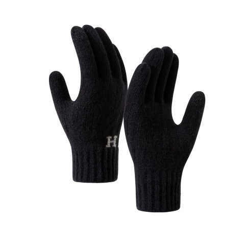 10 - 25 LEI - Manusi de Barbat, Flippy, Model H, Functie Touchscreen (ecran tactil), Material Acril Tricotat, Manseta Elastica, Interior Catifelat, Marime Universala, Negru