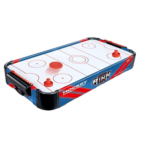 Jocuri de societate - Masa Air Hockey Graffiti fara Picioare, Flippy, PVC, 2 Pucuri, Tabela Scor, 2 Impingatoare, 76x38x9 cm, Albastru