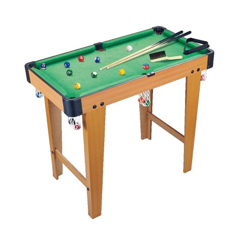 TeoMarket - Masa de Biliard, Flippy, cu Picioare, +6 Ani, 74 x 63 x 40 cm, din Lemn/ABS, Maro/Verde