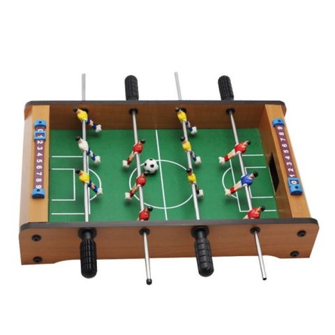 TeoMarket - Masa de fotbal cu teren si 12 jucatori Flippy, cu tablou pentru scor, din metal, lemn si ABS, 34.5 x 23 x 7 cm, pentru copii