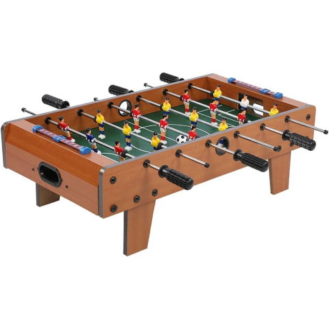 TeoMarket - Masa de fotbal cu teren si 18 jucatori Flippy, cu tablou pentru scor, din metal, lemn si ABS, 50 x 25 x 15.5 cm, pentru copii