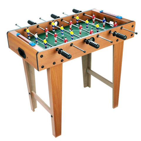 Import - Masa de fotbal cu teren si 18 jucatori Flippy, cu tablou pentru scor, din metal, lemn si ABS, cu Picioare, 69 x 34 x 65 cm, pentru copii si adulti