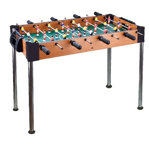 TeoMarket - Masa de Fotbal, Flippy, cu Picioare Inalte, 8 Manere, Tablou de Scor, 86 x 62 x 65 cm, din Lemn/Otel si ABS, Maro