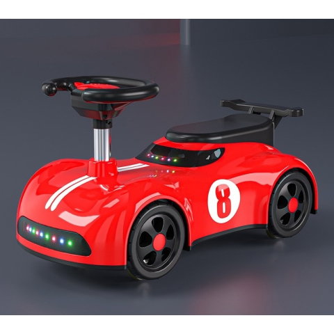 Import - Masina pentru Copii, Flippy, 1-3 ani, Impingere, Bluetooth, Muzica, din ABS, 4 Roti, Inaltime Sezut 22 cm, Rosu