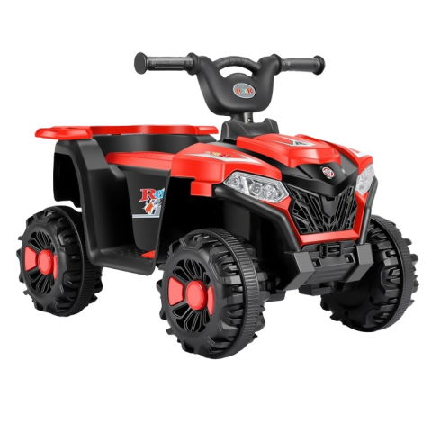 Import - Masinuta Electrica Flippy, pe 4 Roti, Tip ATV, cu Acumulator, Sistem Anti-Rasturnare, Sistem de Lumini si Sunet, 2-5 Ani, 70 x 43 x 48 cm, Rosu