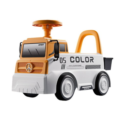 Import - Mașinuță pentru copii, Flippy, 3 ani, Model Camion, Sport, Claxon, Cutie Depozitare, 62x26x40 cm, Portocaliu