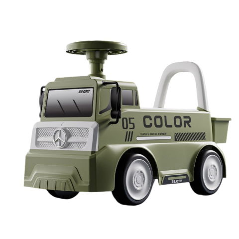 Masinute, Triciclete si Masinute Electrice - Mașinuță pentru copii, Flippy, 3 ani, Model Camion, Sport, Claxon, Cutie Depozitare, 62x26x40 cm, Verde