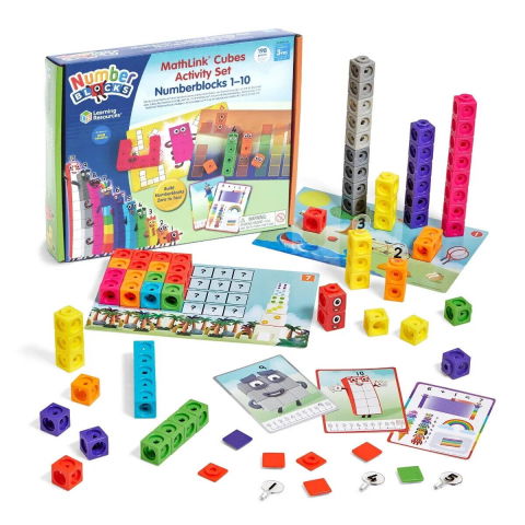 Jocuri matematice - MathLink®Cubes Numberblocks in engleza Set de activitati de la 1 - 10