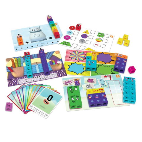 Jocuri matematice - MathLink®Cubes Numberblocks in engleza Set de activitati de la 1 - 10