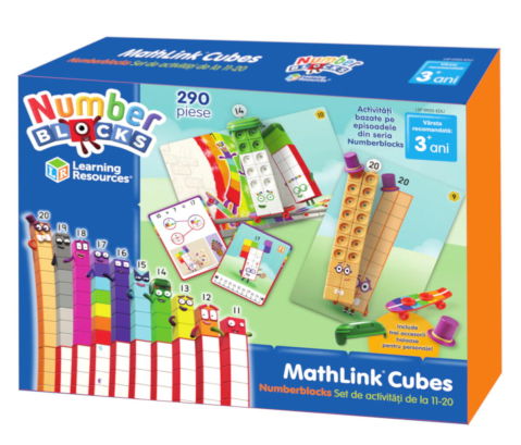 Jocuri matematice - MathLink®Cubes Numberblocks in romana - Set de activitati de la 11 - 20