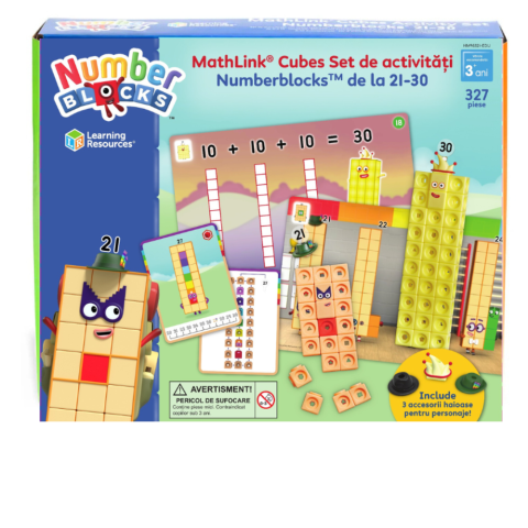 Jocuri matematice - MathLink®Cubes Numberblocks in romana Set de activitati de la 21 - 30