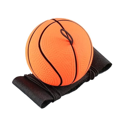 TeoMarket - Minge Saltareata Hiperelastica, Flippy, Model Minge de Basket cu Fixare de Mana, Space Moon Ball foarte Elastica, Antistress pentru Copii, Diametru 66 mm, Portocaliu
