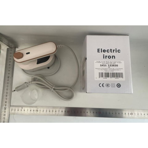 Import - Mini Fier de Calcat, Flippy, Pliabil si Portabil, Calcare Verticala/Orizonala, cu Abur, 50 ml, 40W, 10.5 x 12 cm, Alb