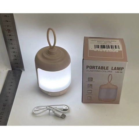 Import - Mini Lampa LED de Camping, Flippy, pentru Aer Liber, Reincarcabila USB Type C, 3 Trepte de Lumina, Portabila, 13.8 x 6.5 cm, 5V, Alb