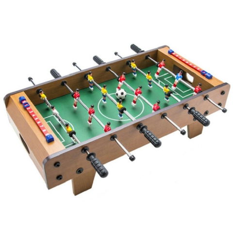 Import - Mini Masa de Fotbal cu Teren si 18 Jucatori Flippy, 6 Manere, cu Tablou pentru Scor, din Metal, Lemn si ABS, 50 x 25 x 16 cm, cu Picioruse, pentru copii/adulti