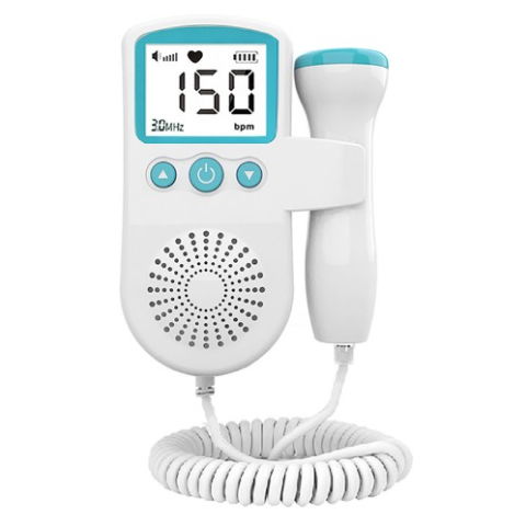 Articole pentru copii - Monitor Fetal Doppler, Flippy, Monitorizare Sarcina, Ritm Cardiac, Ecran LCD 4.5 cm, 2 x Baterii AA (neincluse), Portabil, din ABS, 12.8 x 9.6 x 3 cm, Utilizare de la 9 Saptamani, Verde