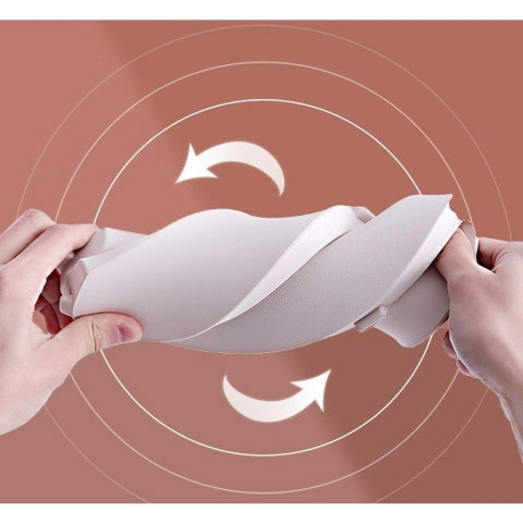 TeoMarket - Olita pentru Copii, Flippy, +6 luni, Compartiment Detasabil, cu Capac, Antiderapanta, din Plastic, Colac Moale, Model Animat Ciclop, cu Maner, 33 x 21 x 45 cm, Albastru/Portocaliu