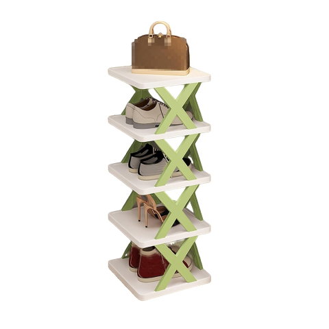 Best deals - Organizator de Pantofi, Flippy, 5 Straturi, din ABS, Suport Modular, 65.5 x 24 x 26 cm, Verde