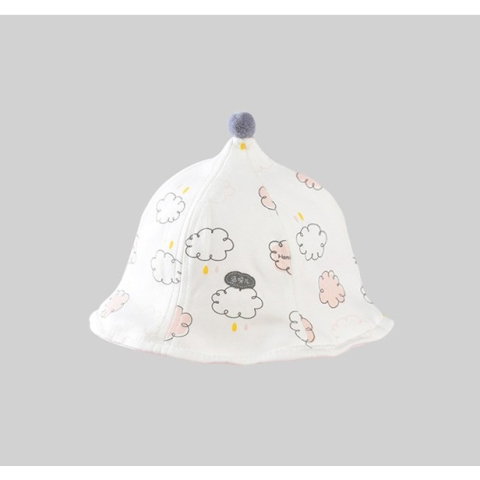 TeoMarket - Palarie de Protectie pentru Bebelusi, Flippy, Model cu Norisori Roz, Pescareasca, de Primavara si Toamna, cu Masca si Fermoar, 45 cm, pentru 3-6 Luni, Roz