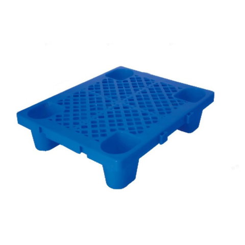 Best deals - Palet de Transport, Flippy, 40 x 40 x 12 cm, din Plastic durabil, Palet pentru Stivuitor in Depozit, Rezistent la Umiditate, Grila Ingrosata, 4 Picioare, Albastru 