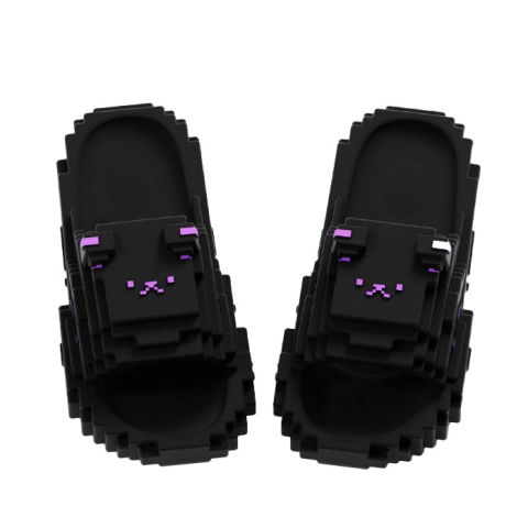 Slapi, papuci, saboti - Papuci Casual pentru Adolescenti, Flippy, Model Unisex de Forma Pixel, Rezistenti Usori si Moi din Spuma EVA Antiderapanti, Marime 38-39, Negru