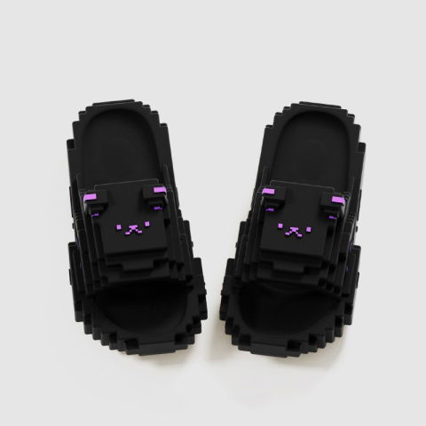 Slapi, papuci, saboti - Papuci Casual pentru Adolescenti, Flippy, Model Unisex de Forma Pixel, Rezistenti Usori si Moi din Spuma EVA Antiderapanti, Marime 38-39, Negru